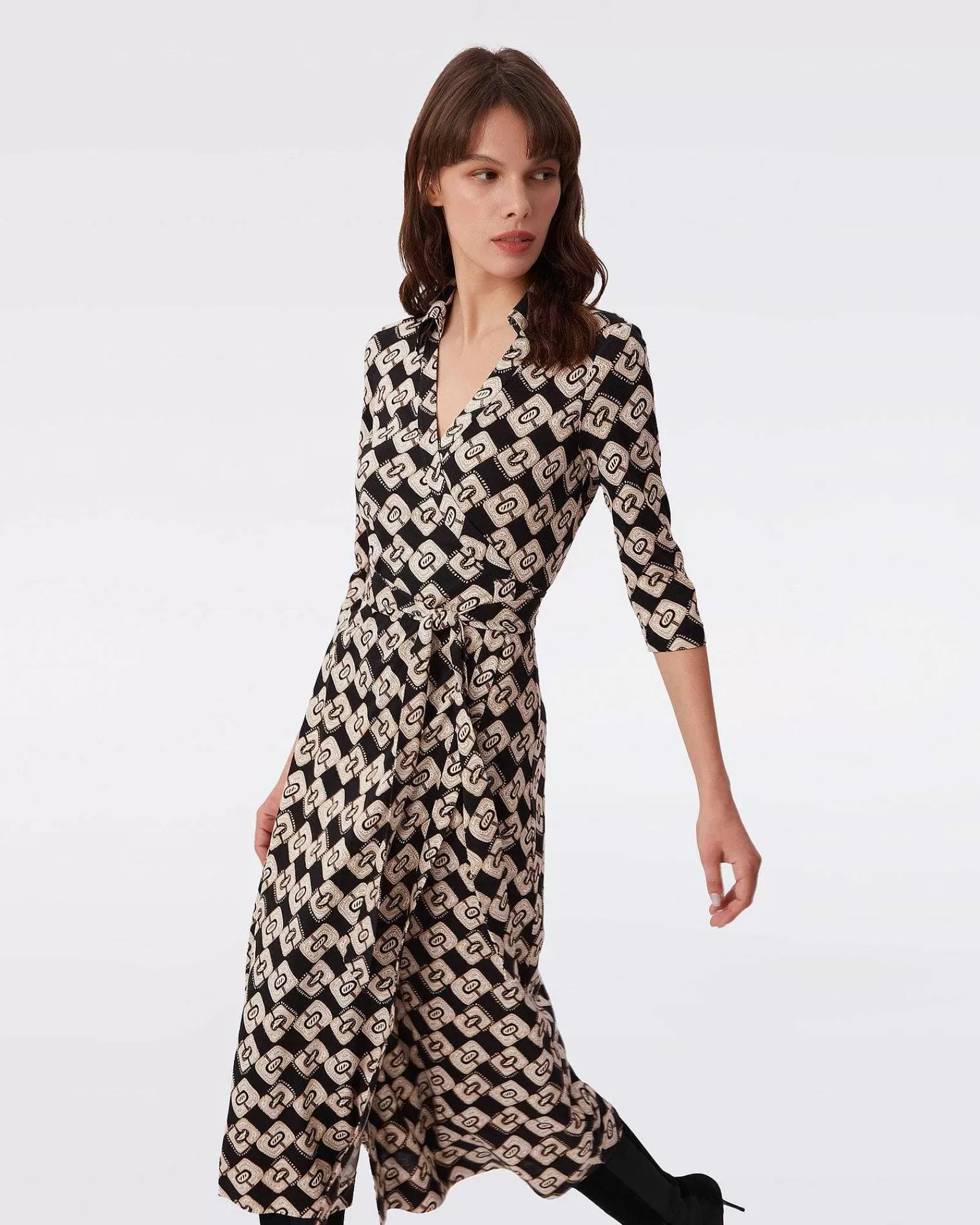 Diane von Furstenberg Midi-Kleider^Abigail Midi-Wickelkleid Aus Seidenjersey