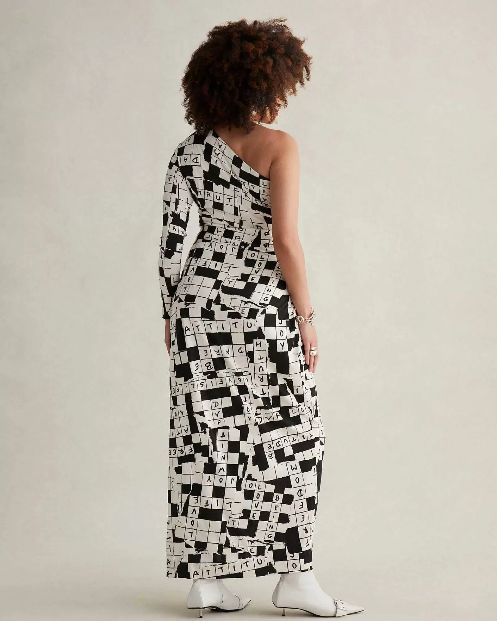 Diane von Furstenberg Kleider^Coco-Seiden-Jersey-Kleid In Dvf 50. Kreuzwortratsel-Elfenbein