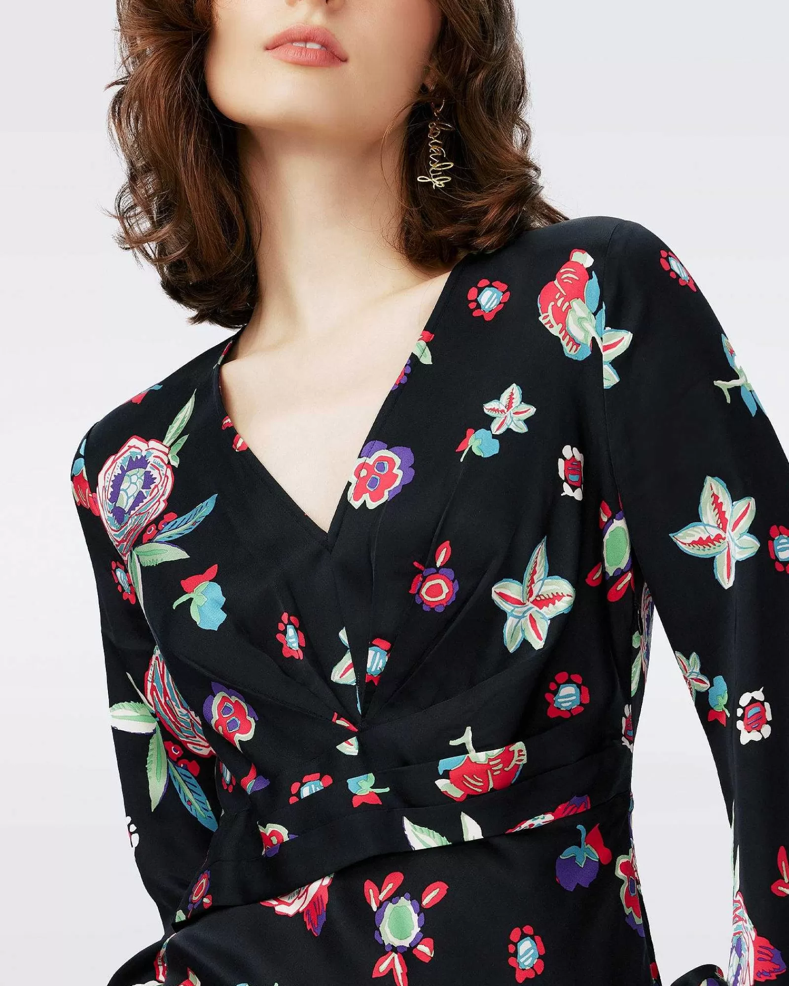 Diane von Furstenberg Maxikleider^Dvf „Monika"-Kleid Mit Mystischen Blumenpunkten