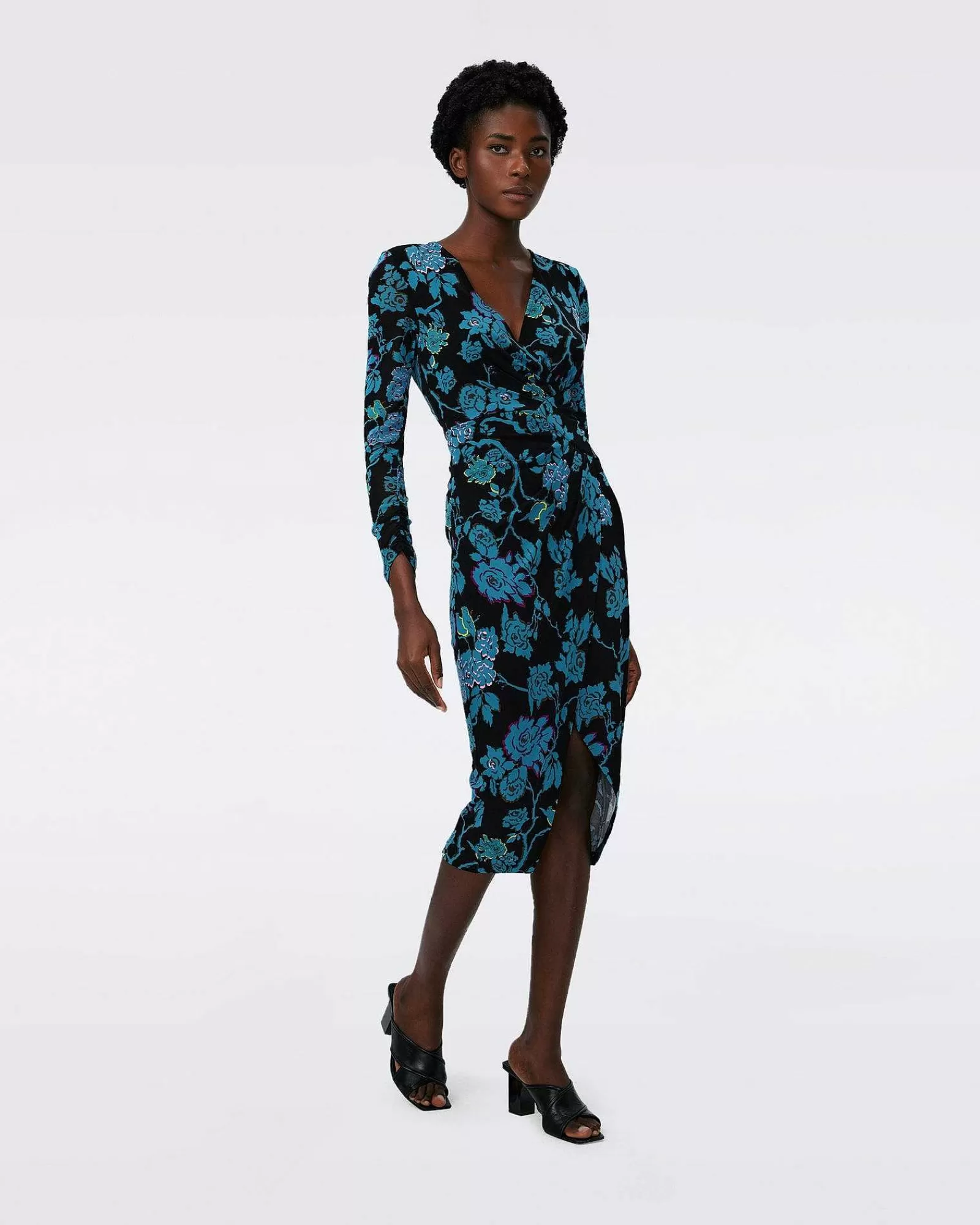 Diane von Furstenberg Midi-Kleider^Dvf Nevine Dress In China Vine Blk/China Vine Blk