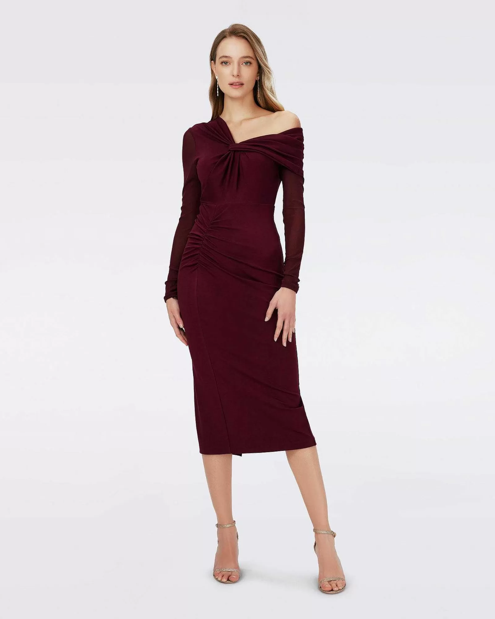 Diane von Furstenberg Midi-Kleider^Dvf Rich Kleid In Weinrosa