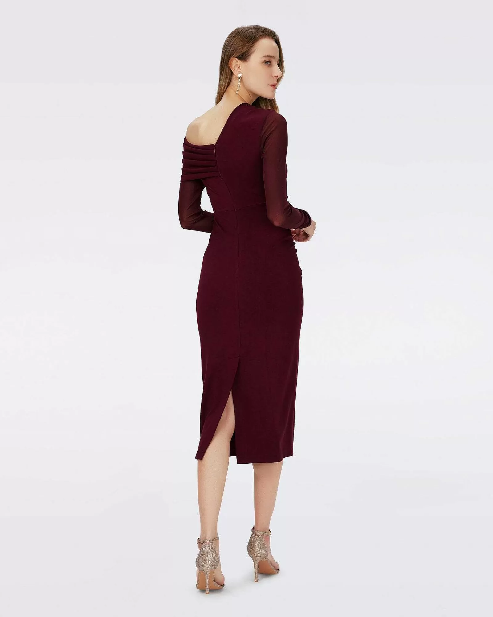 Diane von Furstenberg Midi-Kleider^Dvf Rich Kleid In Weinrosa