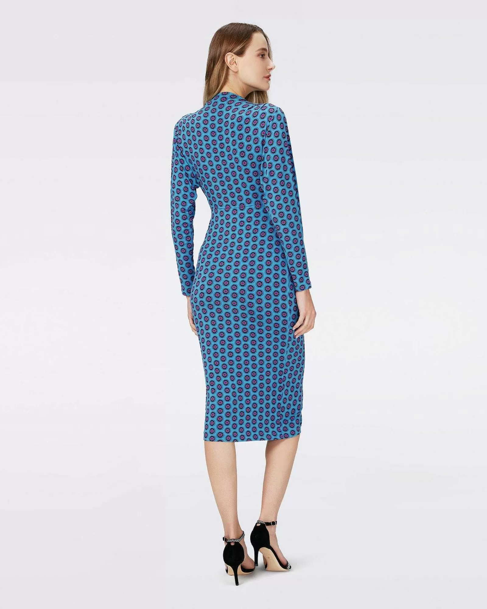 Diane von Furstenberg Midi-Kleider^Dvf Timothy Kleid Mit Blumenschnurung Barrier Reef