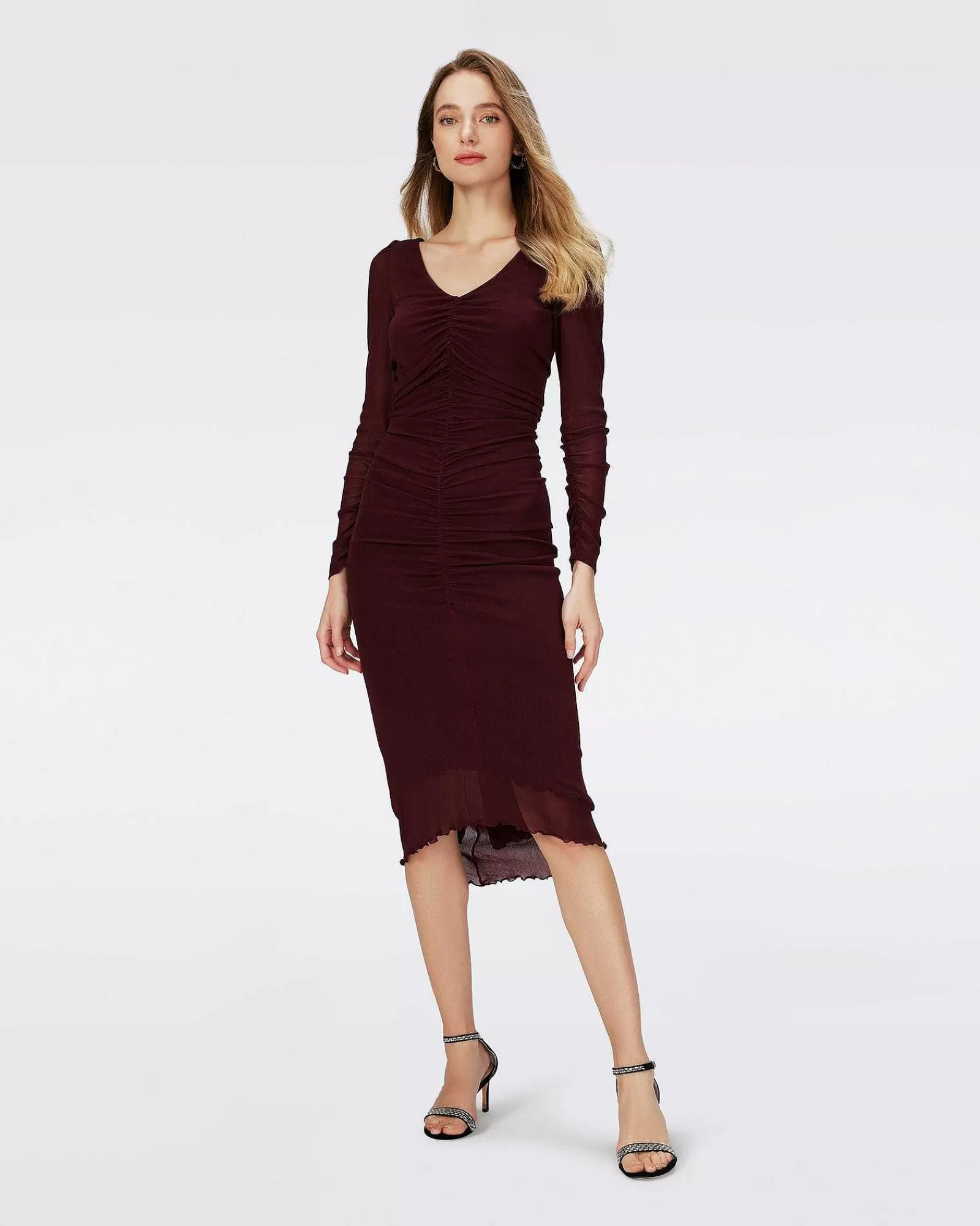 Diane von Furstenberg Midi-Kleider^Dvf Zigeunerkleid In Weinrosa