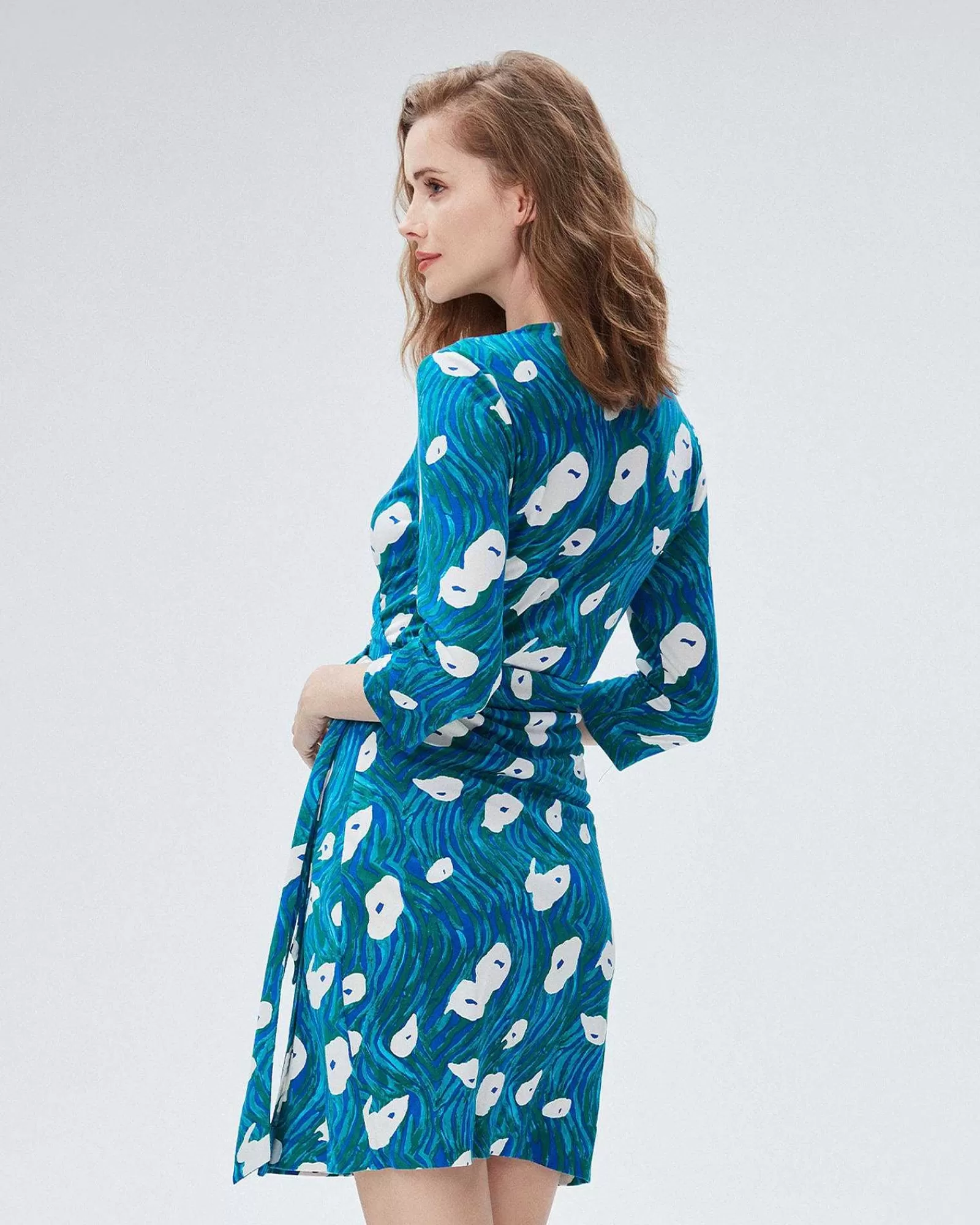 Diane von Furstenberg Kurze Kleider^Julian Wickelkleid Aus Seidenjersey