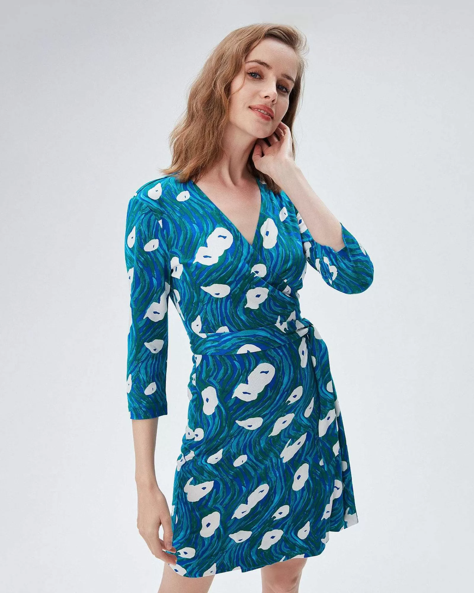Diane von Furstenberg Kurze Kleider^Julian Wickelkleid Aus Seidenjersey