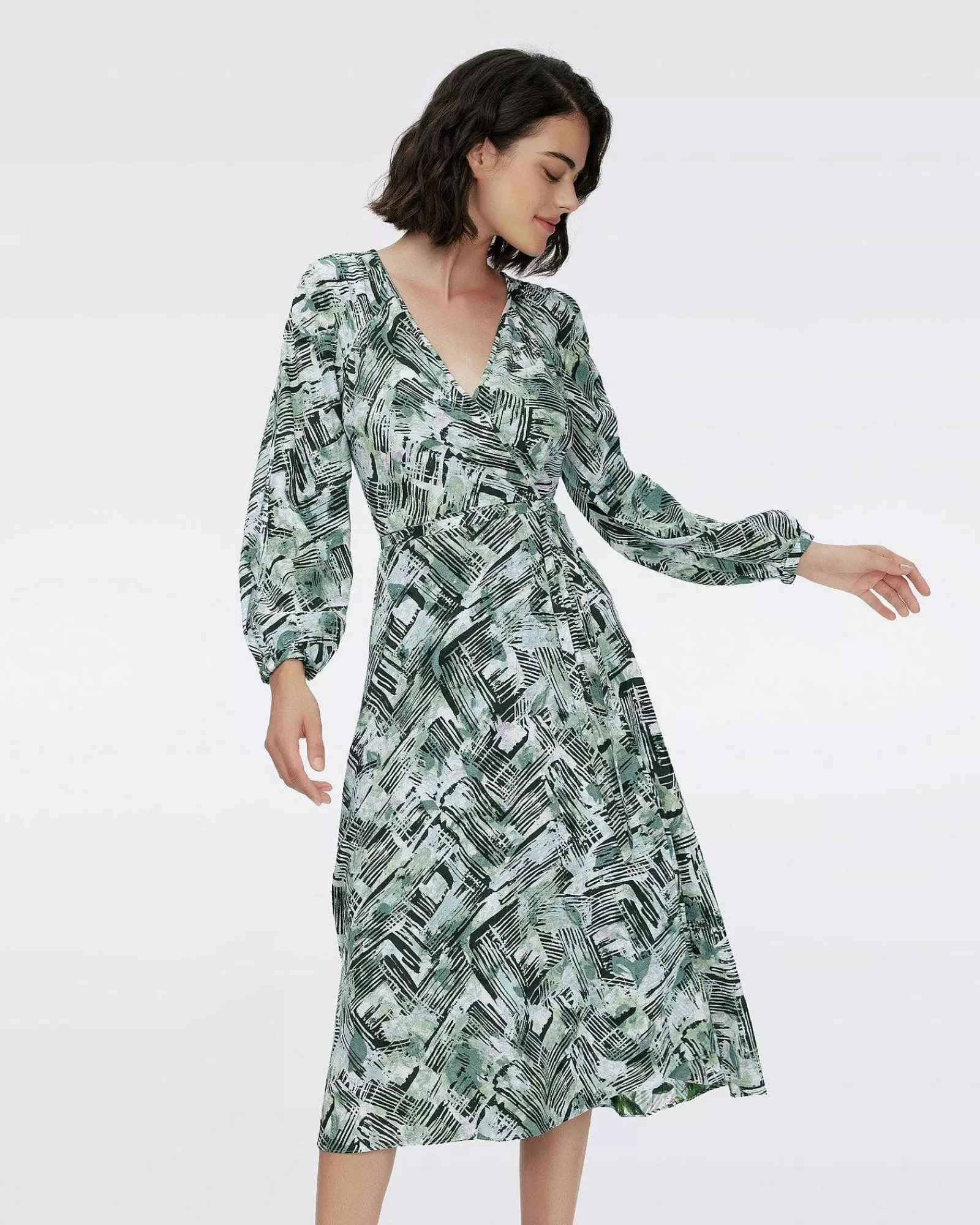 Diane von Furstenberg Midi-Kleider^Leo Wende-Wickelkleid