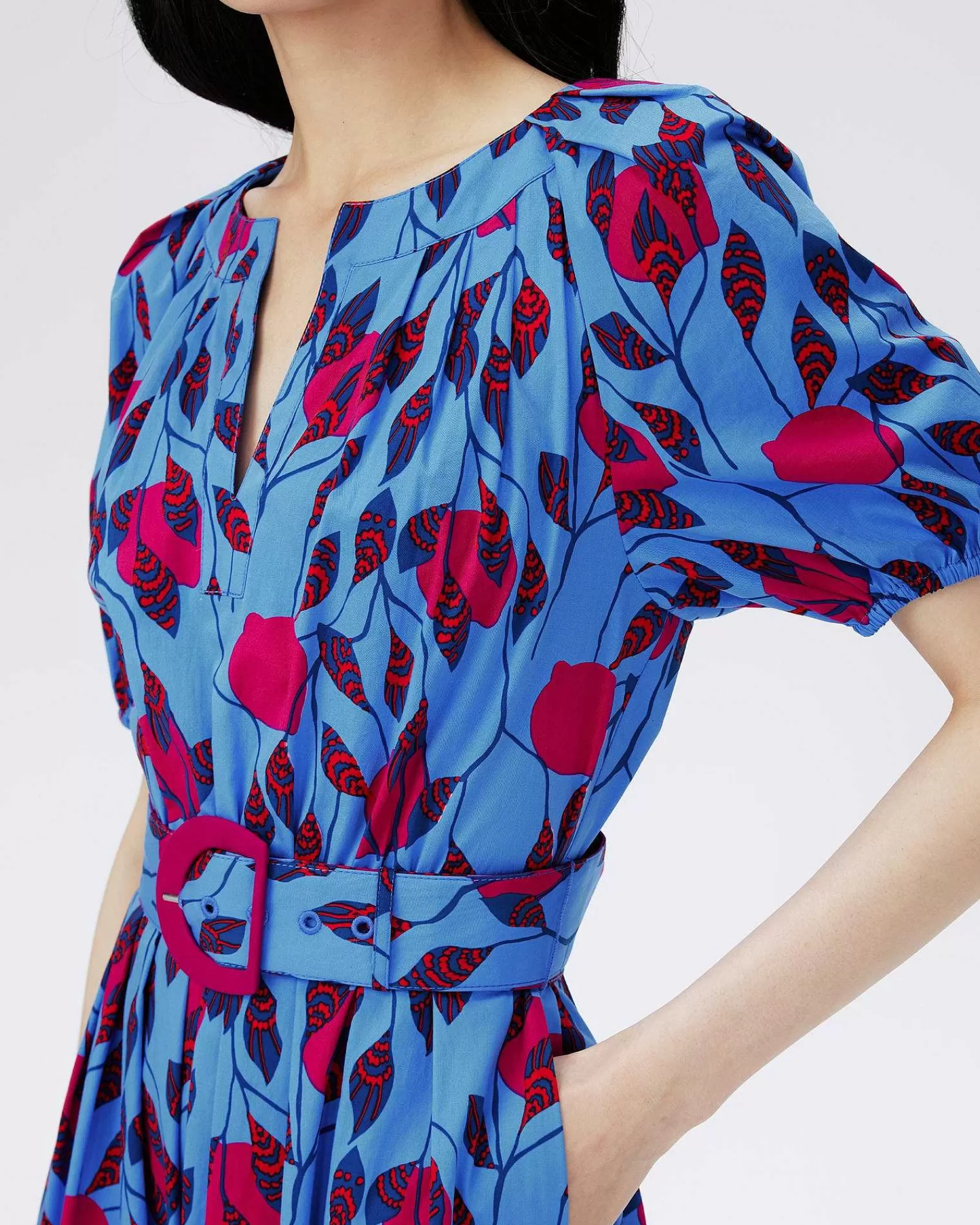 Diane von Furstenberg Midi-Kleider^Lindy Baumwollkleid