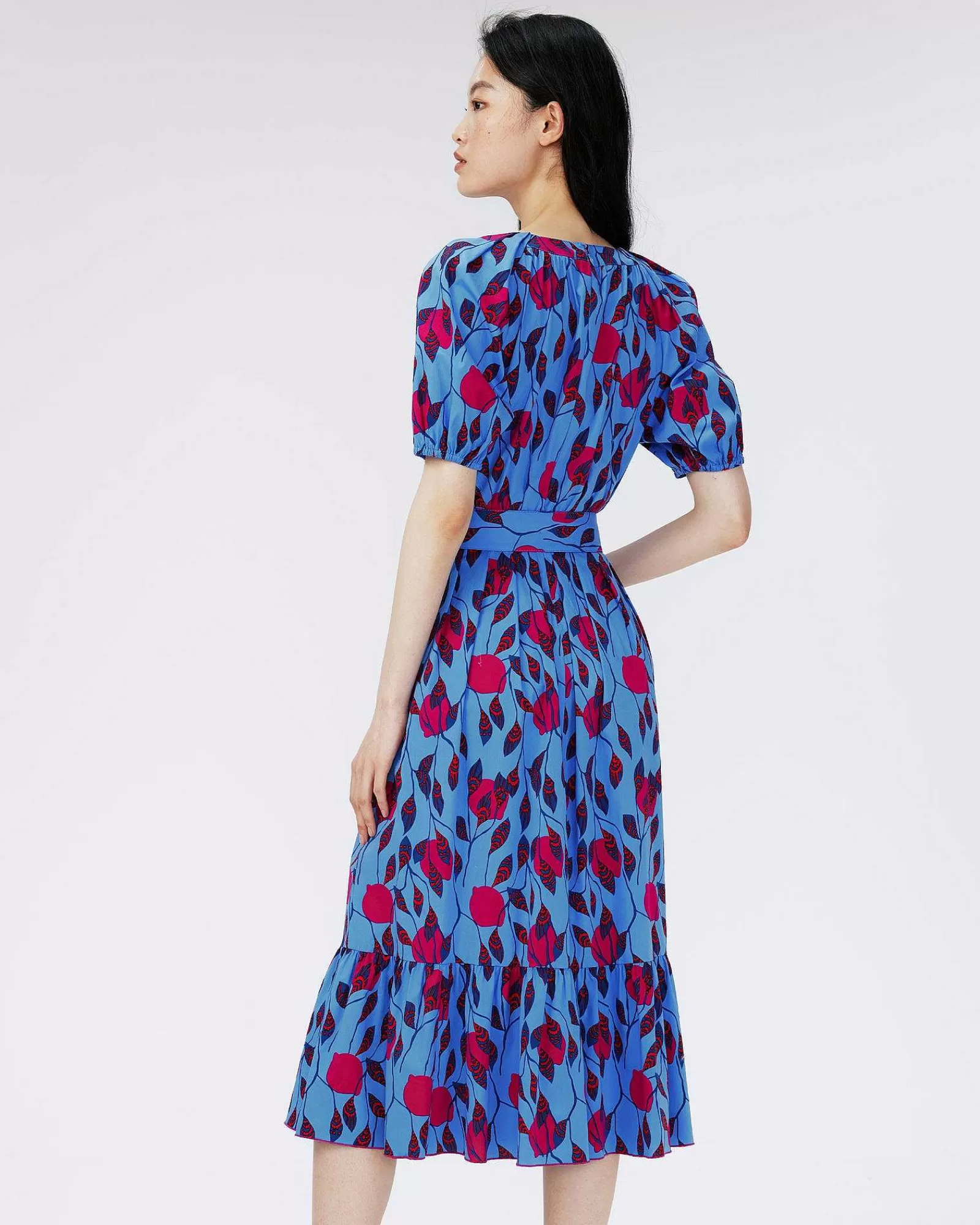 Diane von Furstenberg Midi-Kleider^Lindy Baumwollkleid